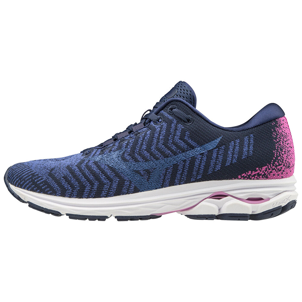 Sapatilhas Running Mizuno WAVE RIDER WAVEKNIT3 - Mulher - Azuis/Rosa - AZFTO7082